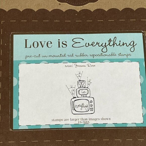 Unity Stamp Company LOVE IS EVERYTHING stamp US-568A Tv - Picture 3 of 10